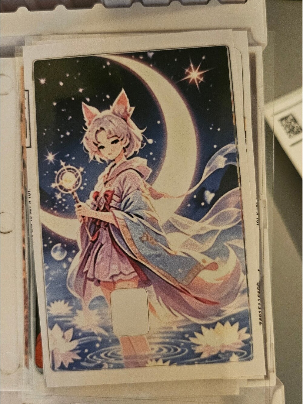 Anime girl with cat ears - Credit/Debit Card Skin Sticker - NEW